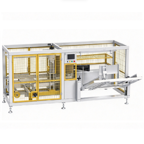 Servo-aangedreven doosopzetmachine met dubbele bak
